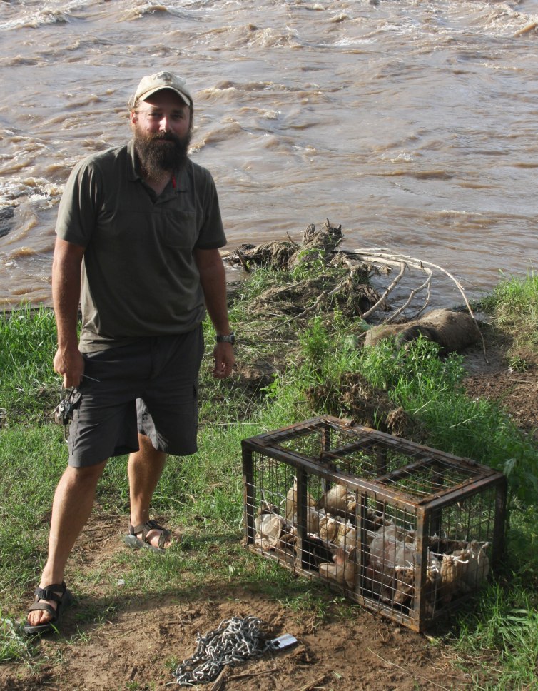 Chris at the Mara River